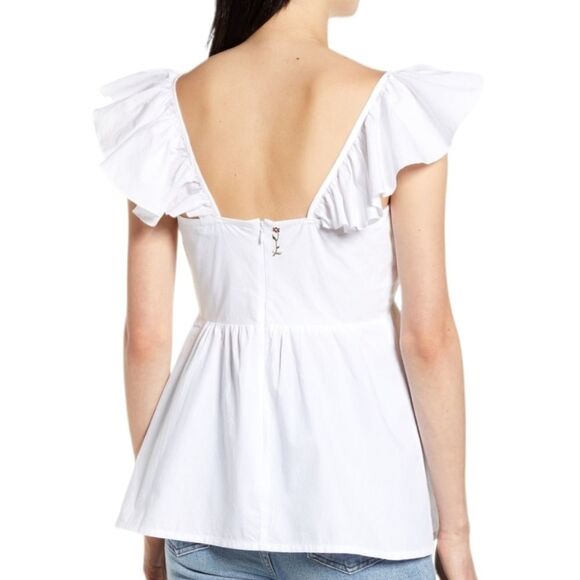 FRENCH CONNECTION Azana Ruffle Empire Top SIZE 8 - Picture 2 of 13